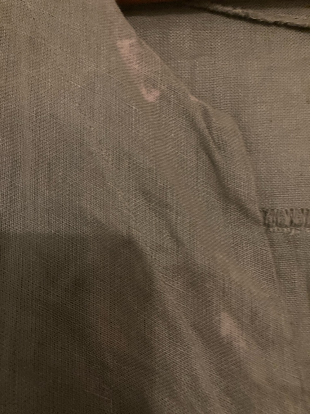 Relaxed Midi Linen Dress in Olive - Picture 3 of 4